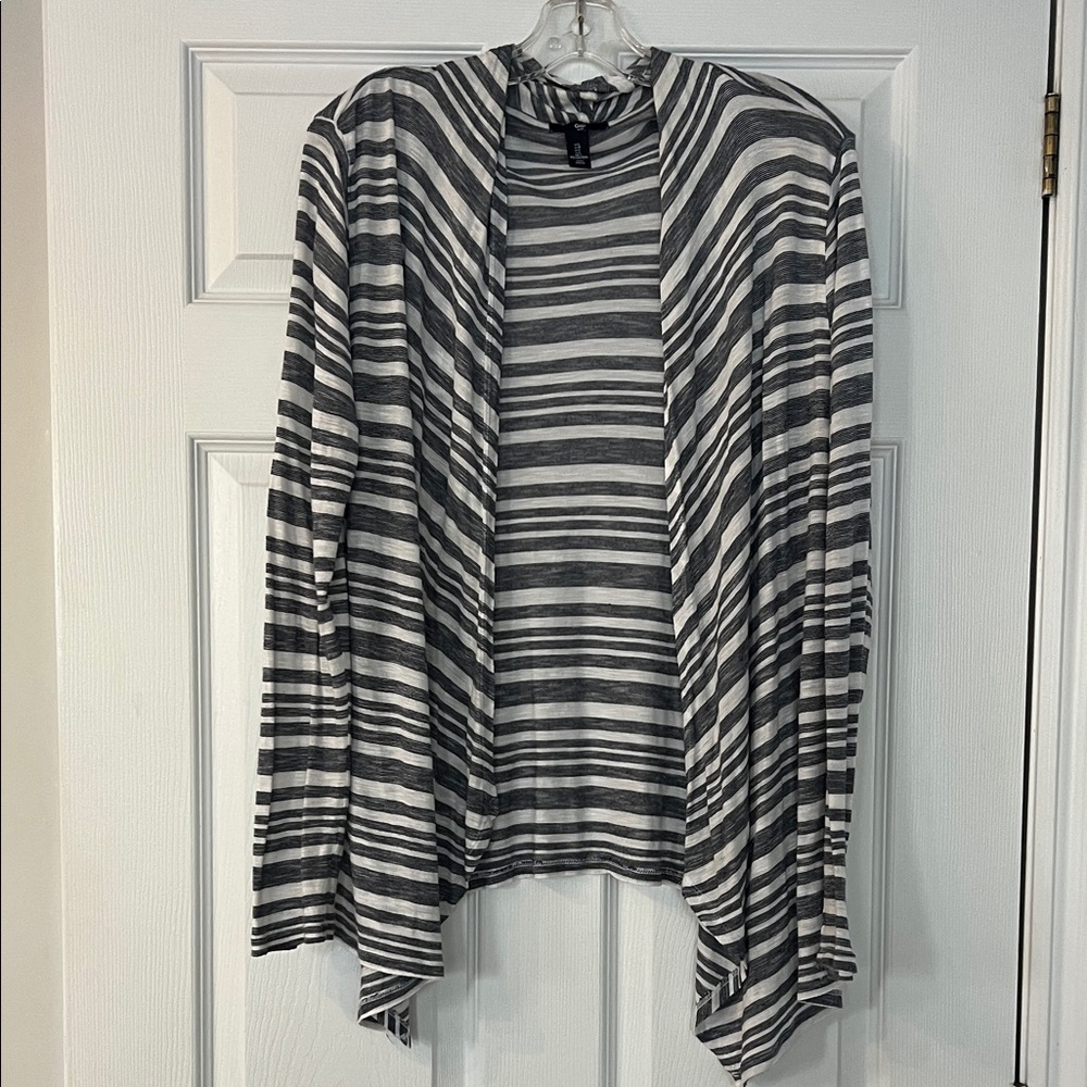 GAP Navy and White Striped Cardigan